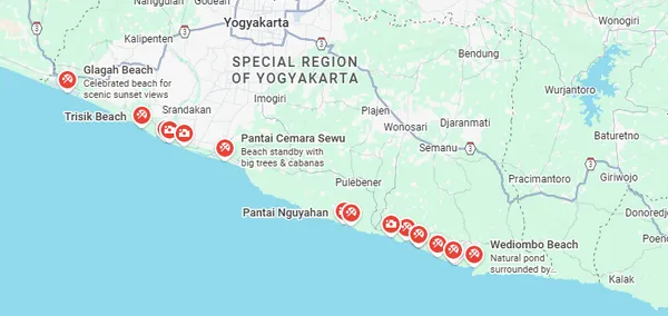 Pantai Drini Gunungkidul: Pulau Karang, Kano & Kuliner Ikan